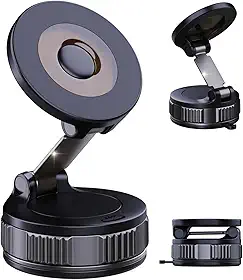 Suporte de telefone magnético a vácuo nano gel atualizado 2026 para carro, [68+LBS sucção e 20 super ímãs] Suporte de carro ajustável de 360° para Magsafe iPhone 17 Pro Max Air 16 15 14 13 12 Plus