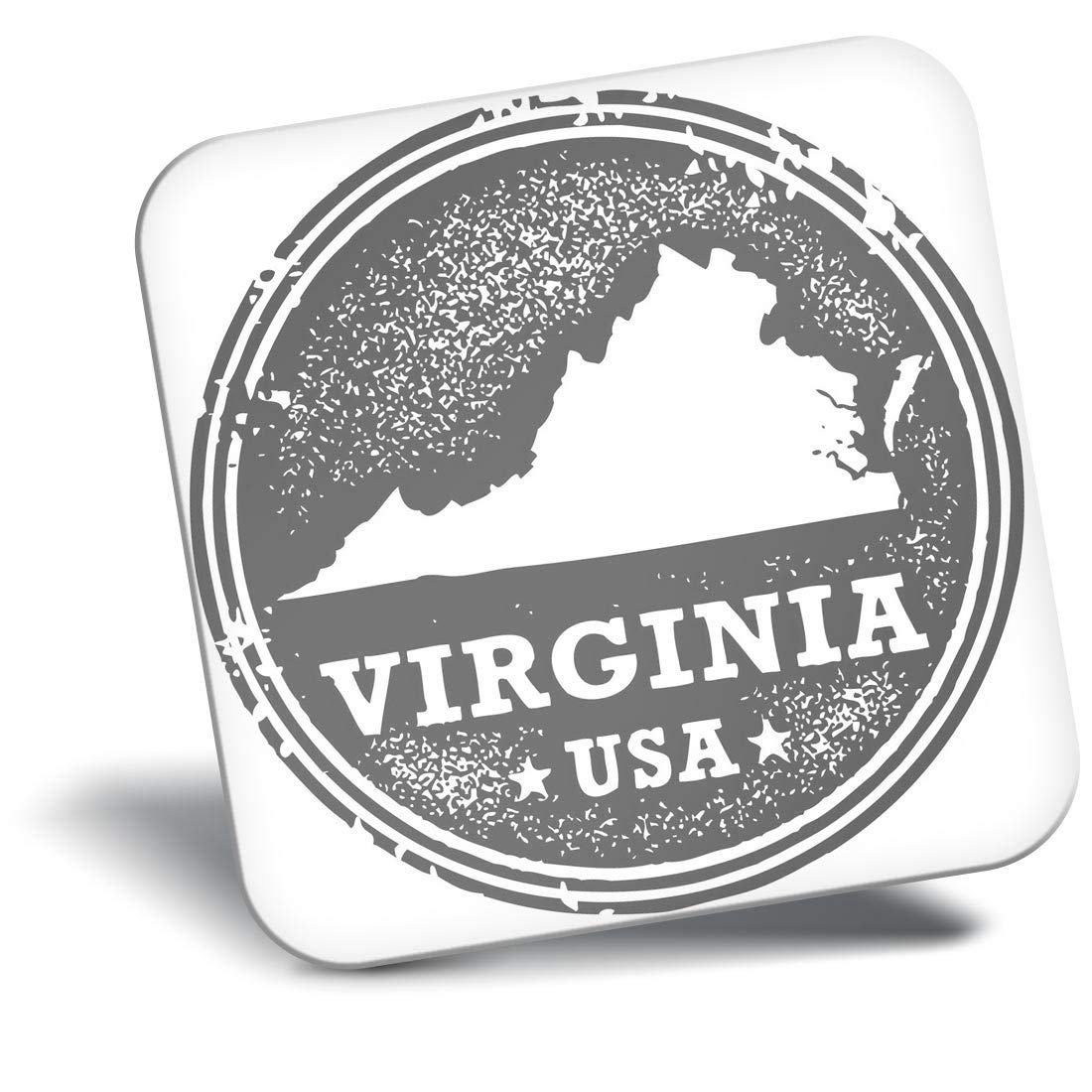 Destination Vinyl Ltd Fridge Magnet bw - Virginia USA American State Travel #40368
