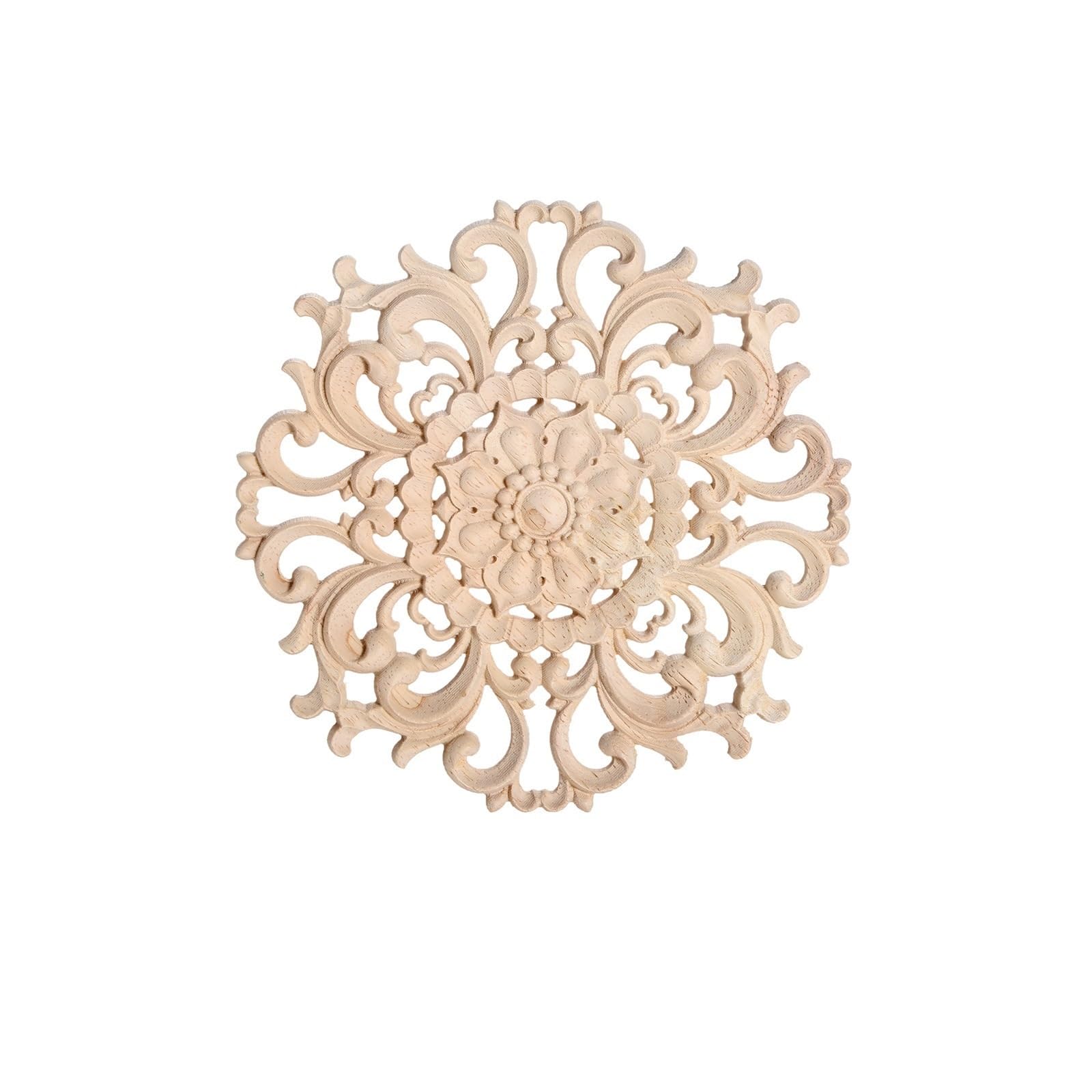 Ujedfhv One Color Wooden Furniture Decals Floral Wood Applique Carved Corner Woodcarving Decal Onlay Decorative Sculpture Home Furniture Walls Decor For Cupboard