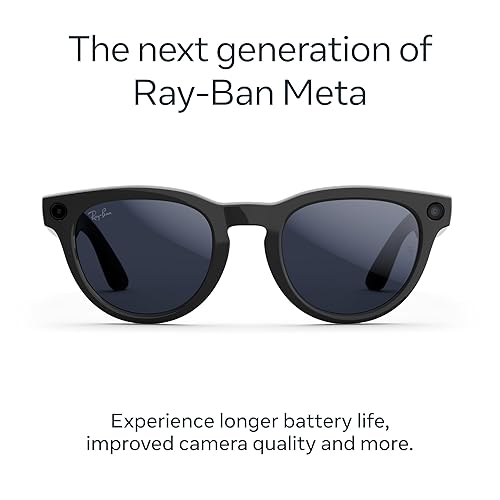 Miniatura 2 de Ray-Ban Meta (Gen 2), Headliner, Shiny Black Smart AI Glasses for Men, Women — 2x Battery Life — 3K Ultra HD Resolution — 12 MP Ultra-Wide Camera