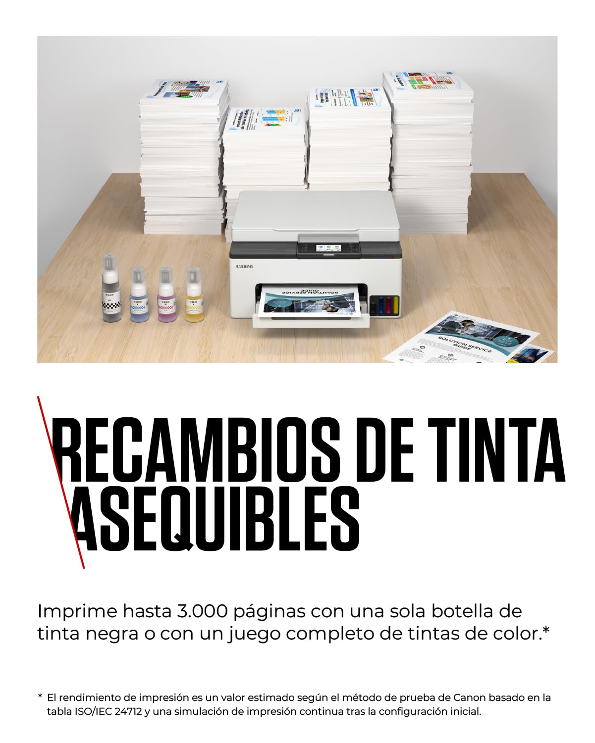 Canon MAXIFY GX1050 – Impresora Multifunción MegaTank a Color, Copiadora y Escáner A4 | Hogar y Oficina | Wi-Fi, Ethernet y USB | Inyección de Tinta