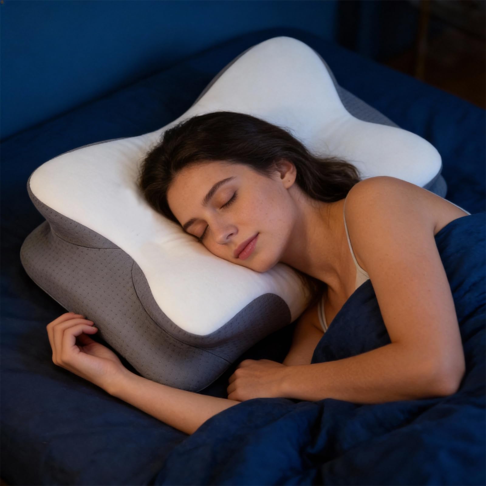 YUNZMENG 5-Zone Cooling Memory Foam Pillow