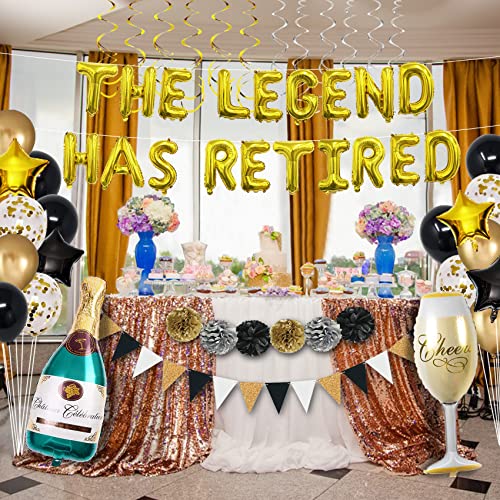 Retirement Party Decorations For Women Happy Retirement Decorations For Men Retirement Balloons The Legend Has Retired Balloons Retirement Banner Backdrop Supplies For Work Party Events, Gifts Favors #TOP4