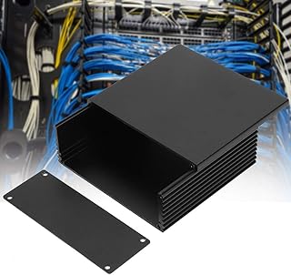 Electrical Project Box PCB Instrument Aluminum Cooling Box DIY Electronic Enclosure Case, Frosted Black 1.57Ã—4.33Ã—3.94in