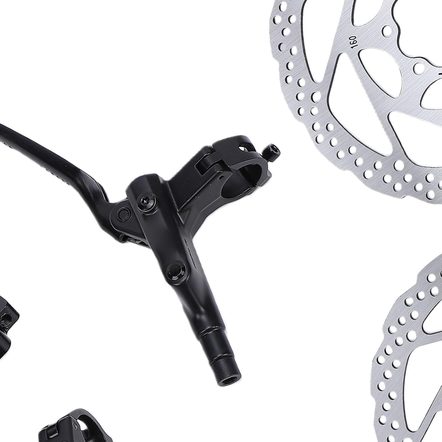 Mountain Bike Hydraulic Disc Brake Kit Powerful 4 Piston Set for Enhanced Safety on Various Terrains Aluminum Alloy for All Mountain Bike Enthusiasts