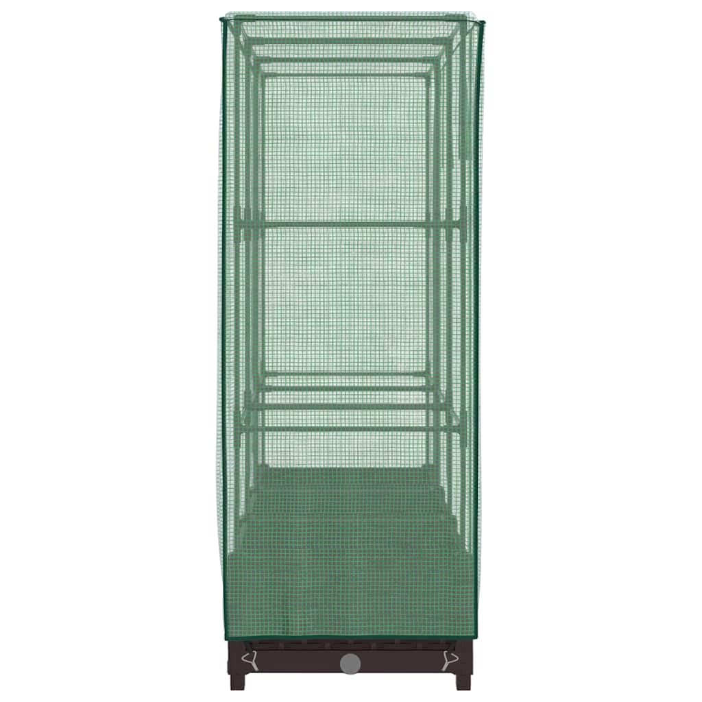 Letto Rialzato con Copertura Serra Effetto Rattan 120x40x123 cm per Coltivazione di piante, fiori, erbe aromatiche in giardini, balconi