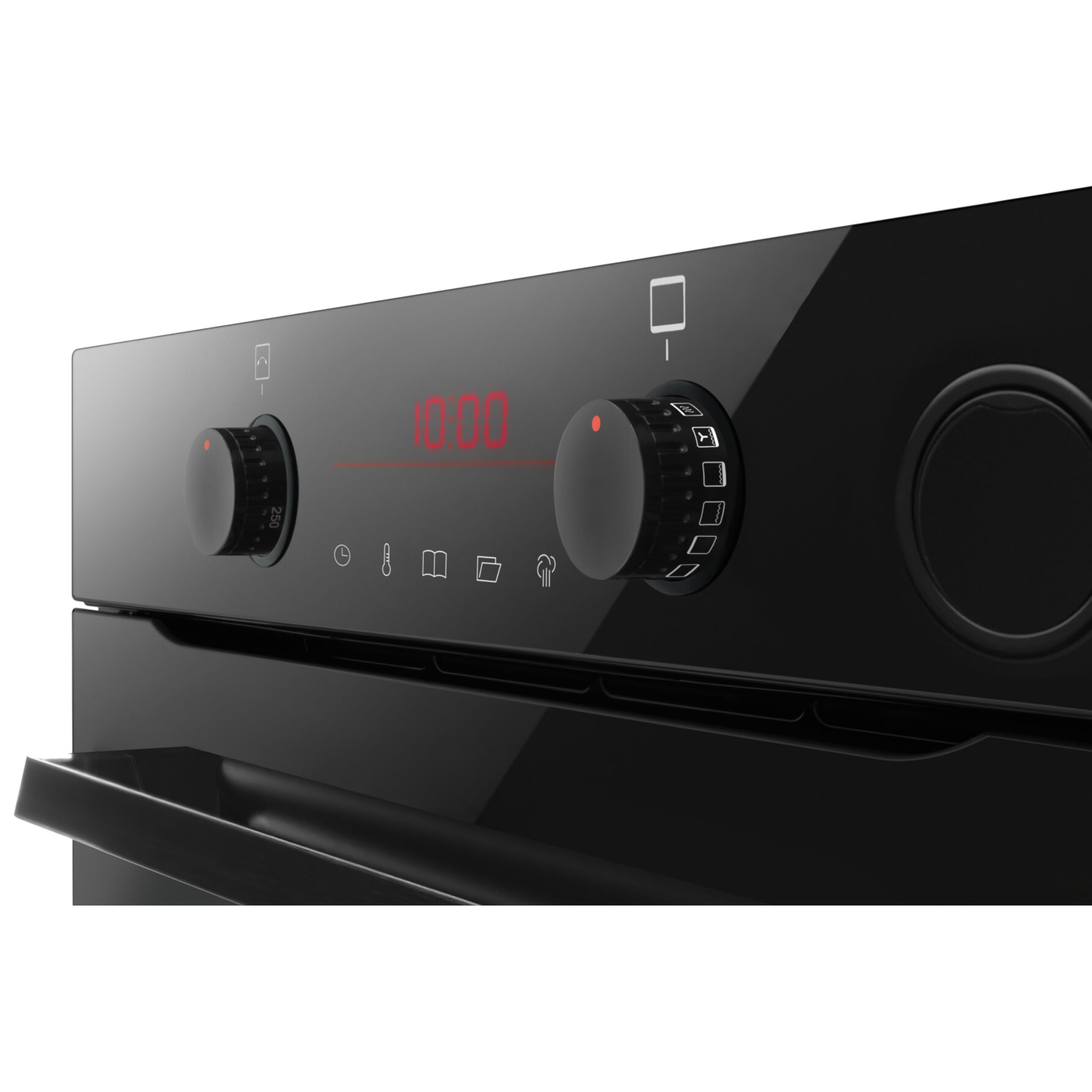 Amica Einbaubackofen 60 cm 77 L Kerntemperatursensor Black EBX 944 800 V | Heißluft, Grill, Ober-/Unterhitze, SoftOpen & SoftClose, SensorControl Timer, SteamClean, EasyClean