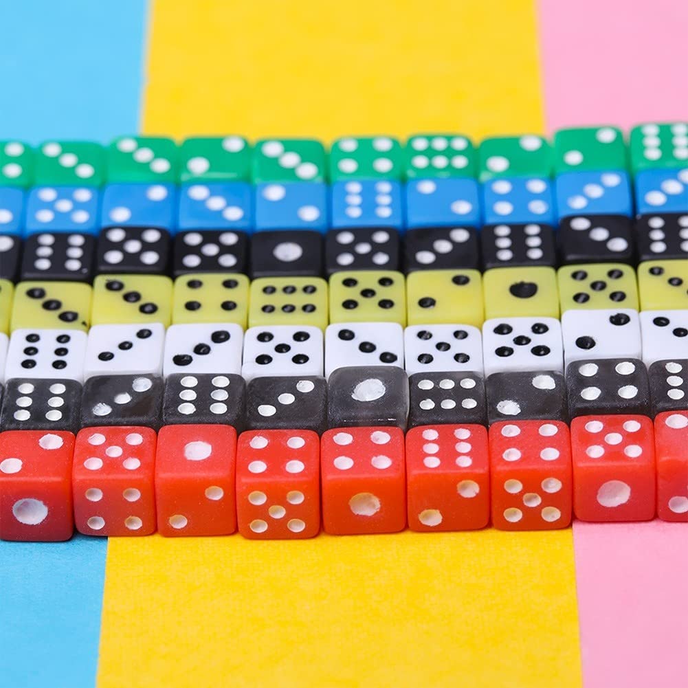 GWHOLE Lot de 40Pcs Dés 6 Faces 14MM Set de des avec 8 Couleurs Dice Set des en Coin Arrondi Assortiment pour Jeu de Dés et Fête GWHOLE Lot de 40Pcs Dés 6 Faces 14MM Set de des avec 8 Couleurs Dice Set des en Coin Arrondi Assortiment pour Jeu de Dés et Fête