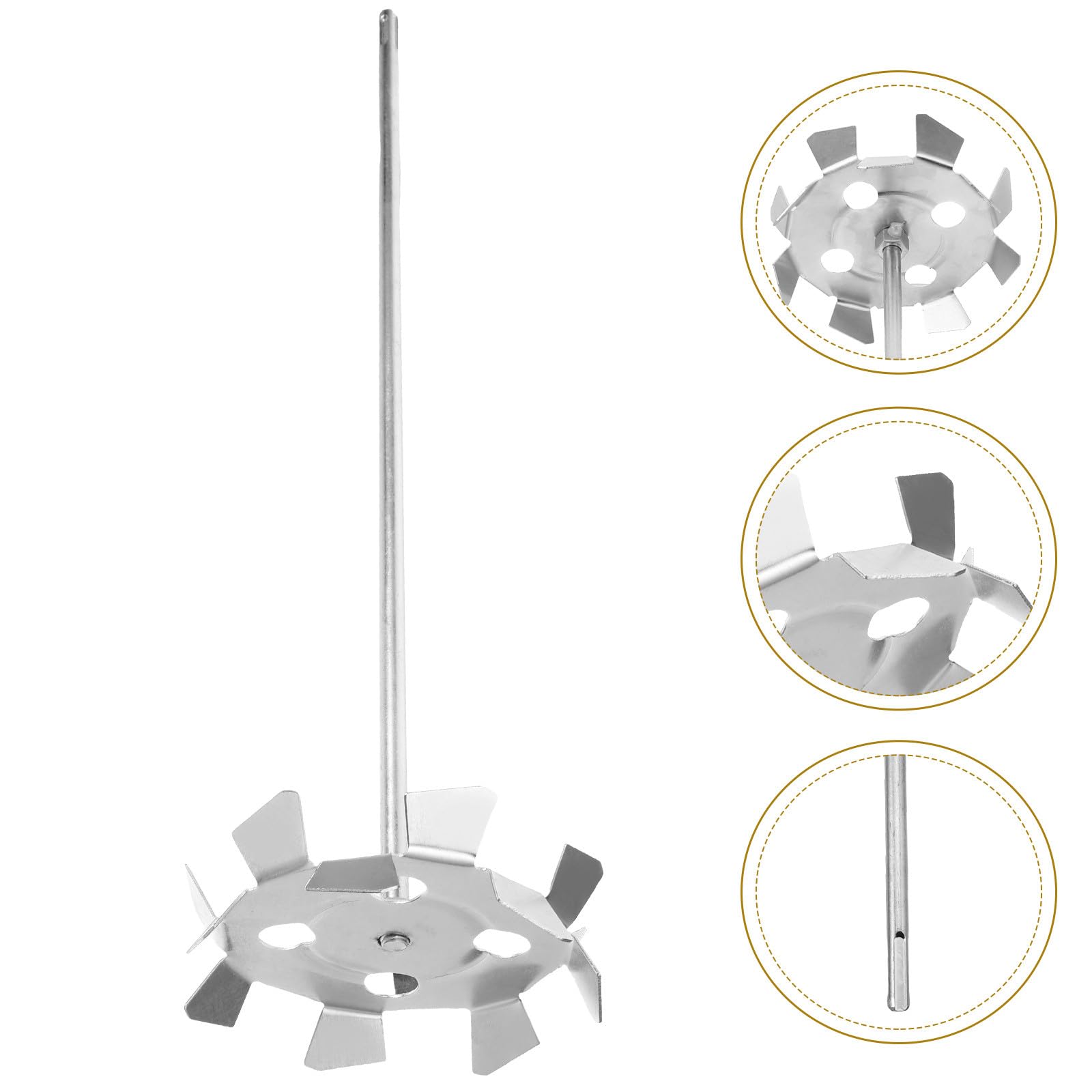 Hemobllo Mélangeur à Plâtre Agitateur Métallique pour Perceuse Tige de Mélange Rapide Outil de Chantier pour Ciment et Enduit Professionnel