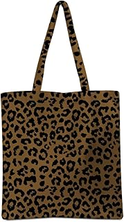Leopard Print Pattern Tote Bags for Women Friends, Large Capacity Portable Travel Beach Bags, Reusable Durable Shoulder Bag Tote Bag for Shopping Vacation Work Gym