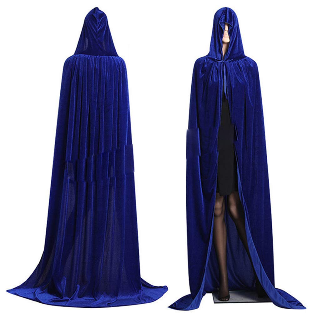 Peleryny Halloween Unisex Długi Aksamit Kaptur Wampir Fantazyjna Suknia Ślubna Czarownica