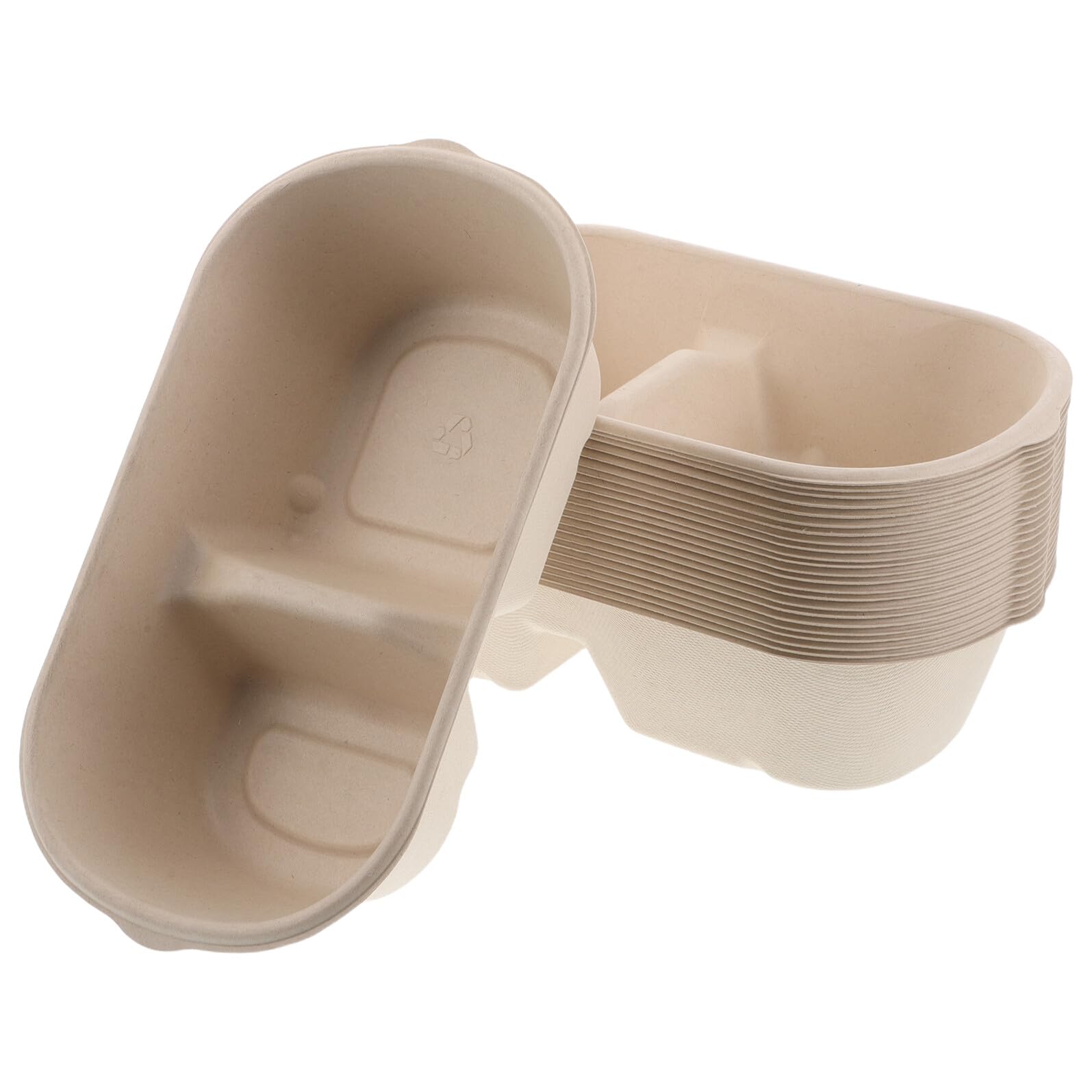 POPETPOP 50 Pcs Gamelles pour Nourriture et Eau Chien en Pâte à Papier 1000 ML Gamelle Antidérapante pour Nourriture Sèche ou Humide Voyage et Déplacements
