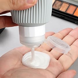 Mrsdry Travel Bottles for Toiletries, Large 6oz Travel Size Containers, BPA Free Leak Proof Tubs Refillable Liquid Accessories with Toiletry Bag for Cometic Shampoo and Lotion Soap (4 Pack)