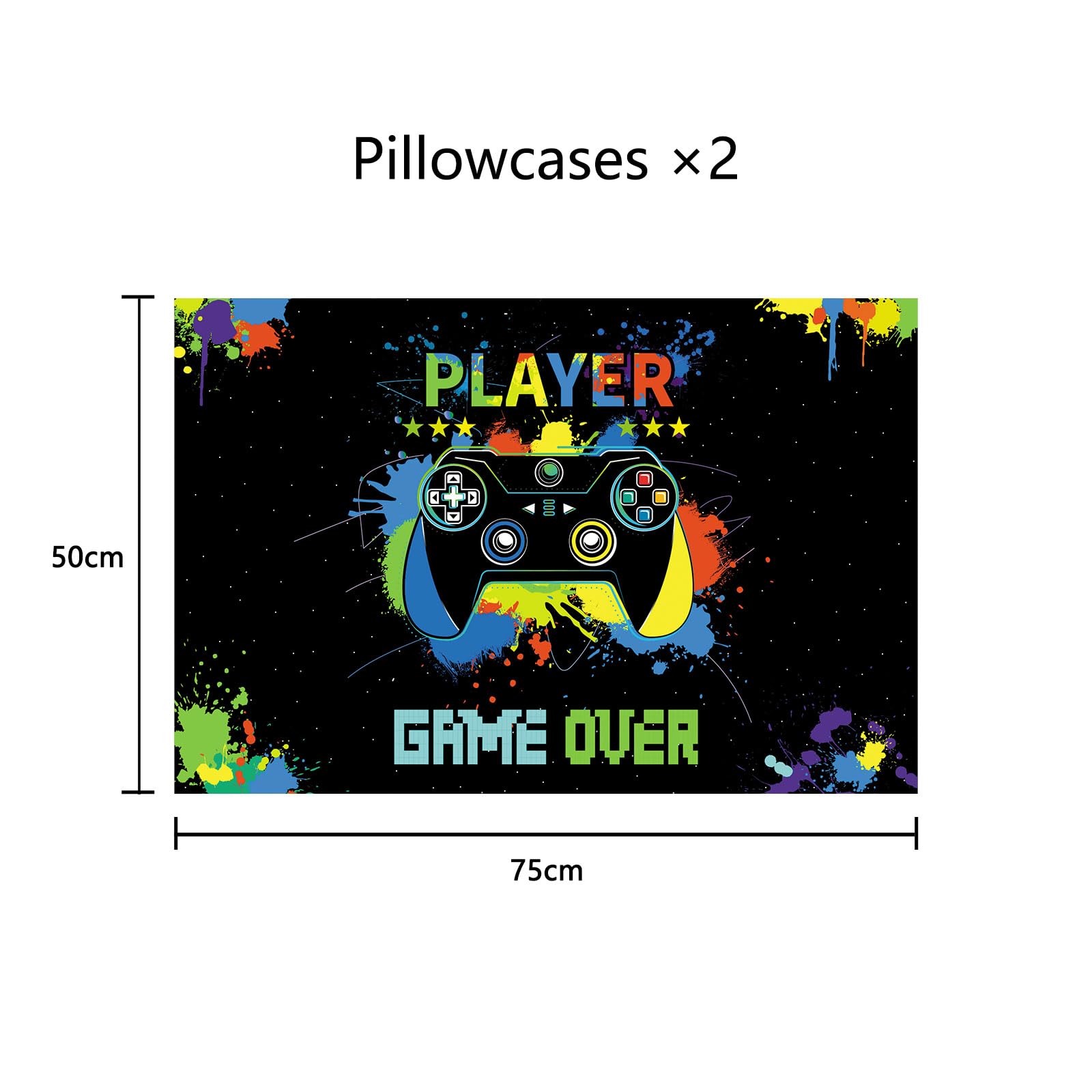 MUSOLEI Gaming Duvet Covers Set Boys Double Bedding Sets Gamer for Kids/Children/Teens Double Quilt Cover Matching Quit Cover 200X200cm+ 2 Pillowcase 50X75cm Soft Microfiber - Image 4