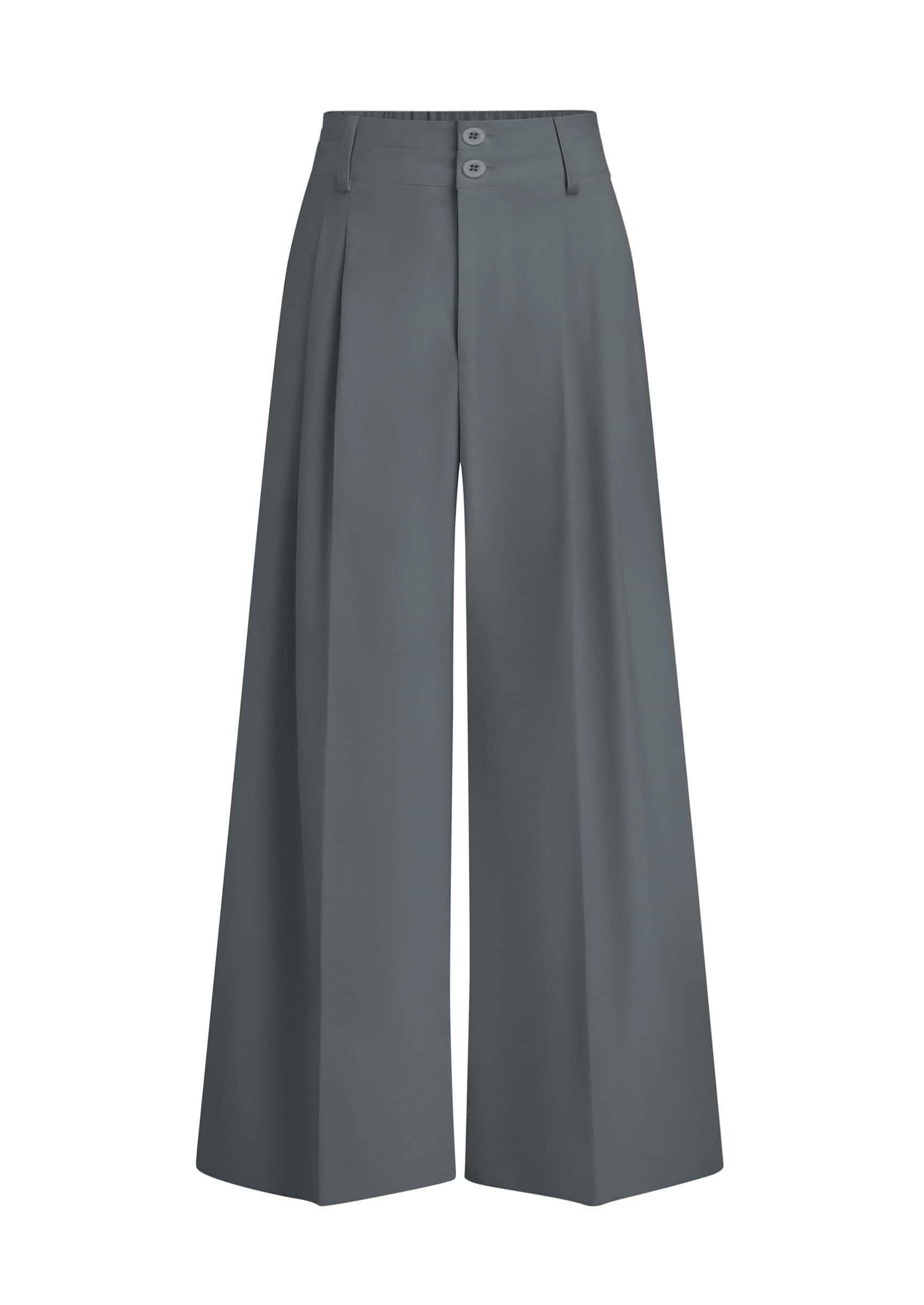 PRETTYGARDEN Women's High Waisted Wide Leg Dress Pants Business Casual Slack Trousers,Flowy Pleated Palazzo Pants,with Pockets,Professional Interview Outfits,Office Work Clothes