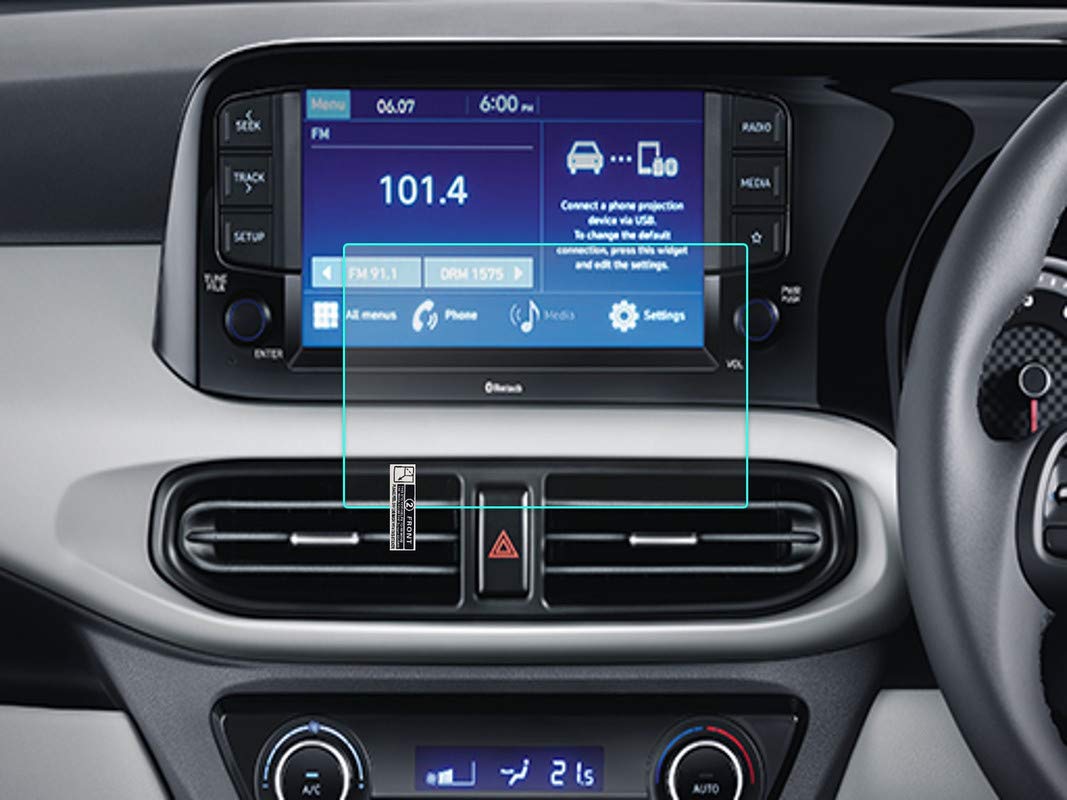 ANDEAL GUARDSANDEAL GUARDS Tempered Glass Car Infotainment 9H Screen Protector Compatible With Hyundai Smartphone (Hyundai, I10 Nios) Pack Of 1