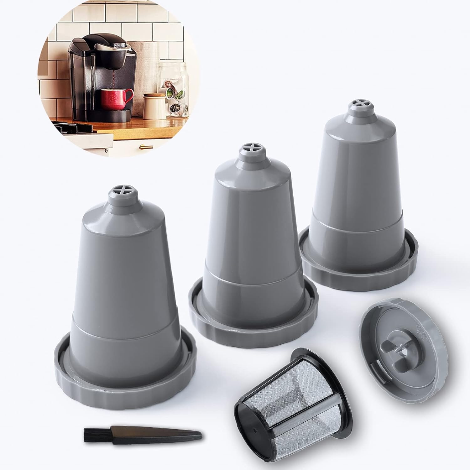 Reusable Coffee Pods, BPAFree, Reusable K Cups for Keurig, Compatible with Keurig 1