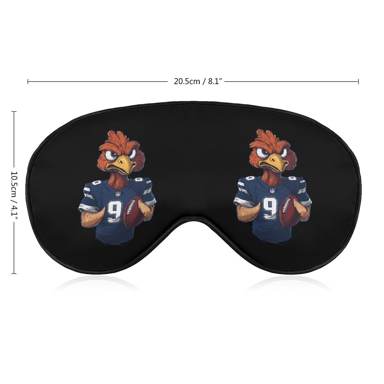 Roaring Turkey Playing Basketball Sleep Mask Eye Shade Cover Adjustable Strap for Travel Lunch Break Women Men