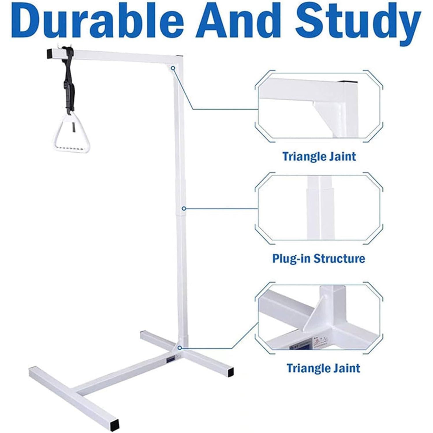 Barra di sollevamento medica per la mobilità del letto, supporto sopraelevato per sponde del letto, capacità di carico 117,9 kg, ideale per assistenza a lungo termine e assistenza per disabili