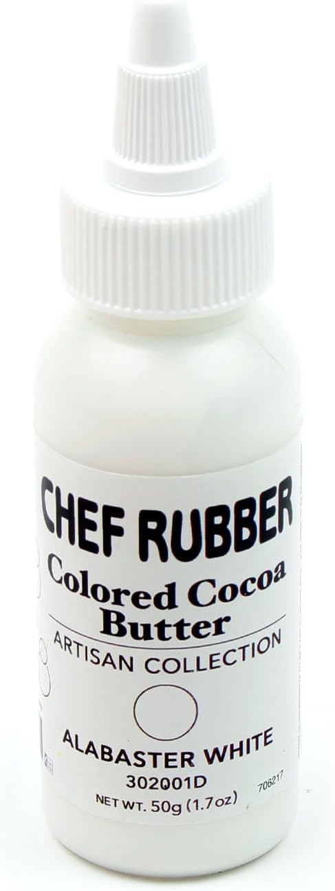 Chef Rubber Cocoa Butter, Artisan Collection - Alabaster White 1.7 Ounce