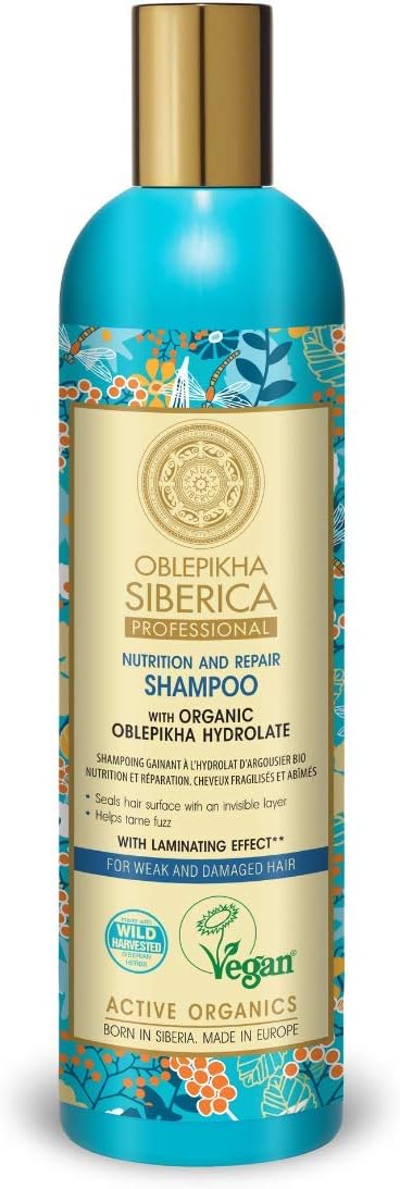 Natura Siberica Oblepikha Shampoo for Weak and Damaged Hair, 400 mL