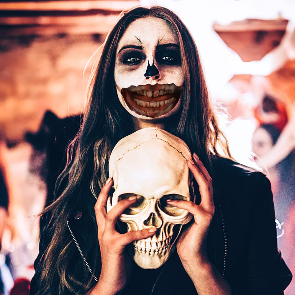 18 Fogli Di Tatuaggi Temporanei Per Halloween, Bocca Horror Con Denti Da Vampiro, Impermeabili, Per Viso E Corpo - 3