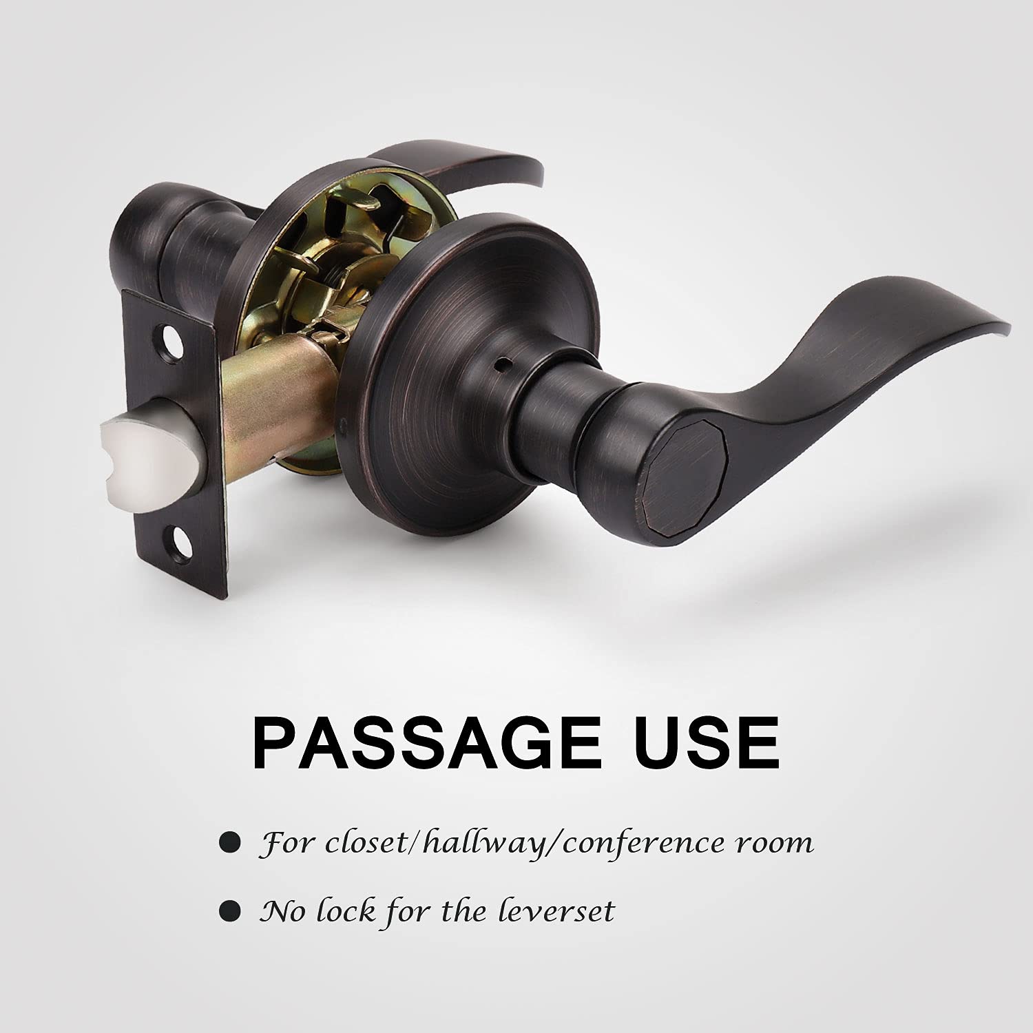 KNOBWELL Rubbed Bronze Door Handles - Modern Style -3 KNOBWELL Rubbed Bronze Door Handles - Modern Style -3