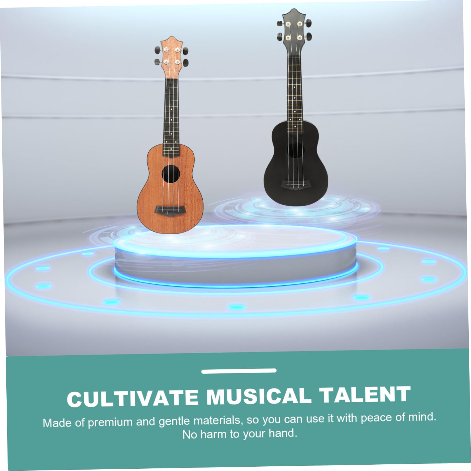 Yardwe Ukulele De Madera Para Principiantes Acústico De Instrumento Musical Cuatro Cuerdas Para Niño Niña y Adultos Guitarra Infantil Resistente y Fácil De Usar Color Negro