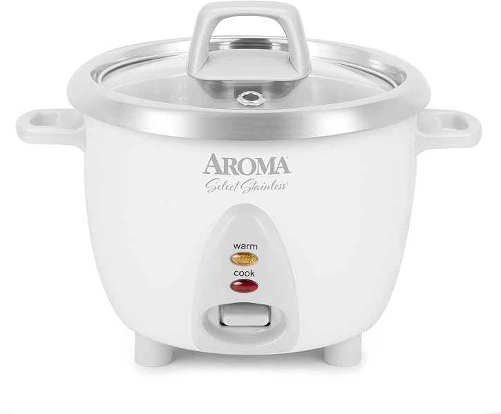 Aroma Select Stainless ARC-753SG rice cooker with stainless steel inner pot