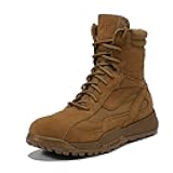 BV505 8” AMRAP Athletic Field Military Boots - Coyote Brown Leather & Nylon Boots for Men - Moisture-Wicking Lining - TPU Midsole - Rubber Outsole