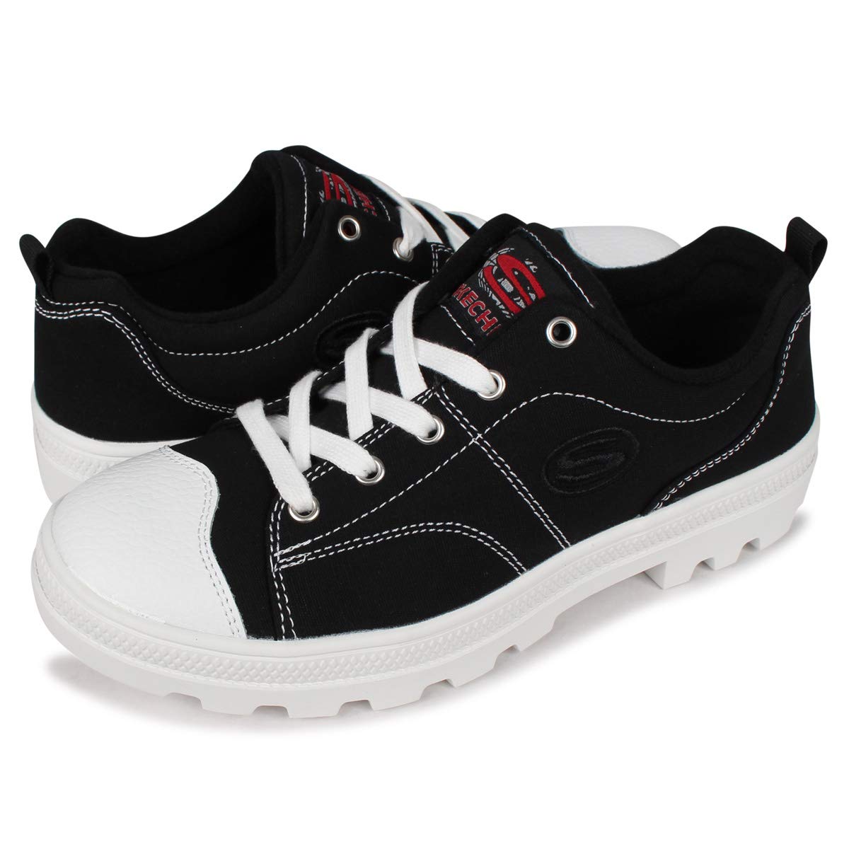 Skechers ROADIES TRUE ROOTS, Girl's Low-Top Trainers, Black (Black Canvas/White Leather Trim Blk), 2 UK (35 EU)