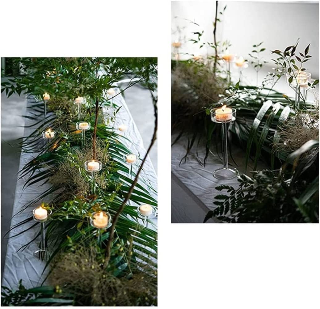 Kerzenständer 3-teiliges Set Kerzenständer Glas Romantische Kerzenhalter Hochzeit Tischrequisiten Candle Light Dinner Home Decoration Dekoration