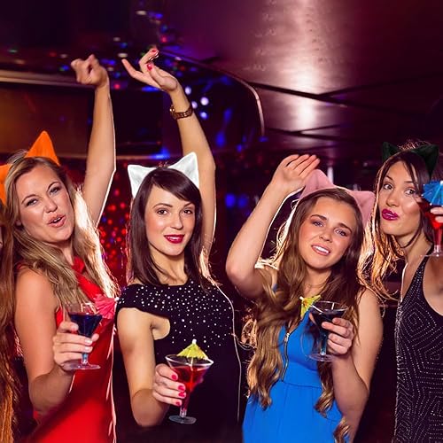 Miniatura 5 de anpiwshjo Diadema de orejas de lobo de gato de zorro, diadema de orejas peludas de Halloween, Halloween, Navidad, disfraces de gato, fiesta de