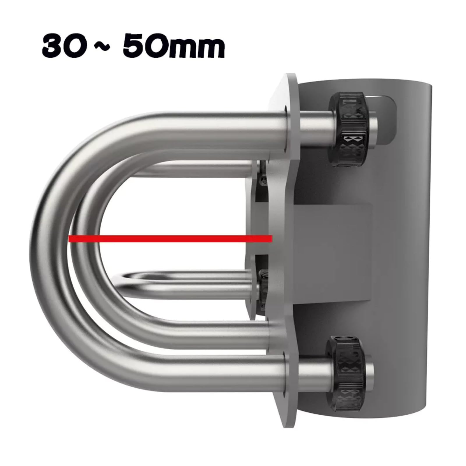 Adaptateur de mât en métal pour antenne parabolique Starlink portable à dégagement rapide en forme de U pour poteaux de 30 à 50 mm