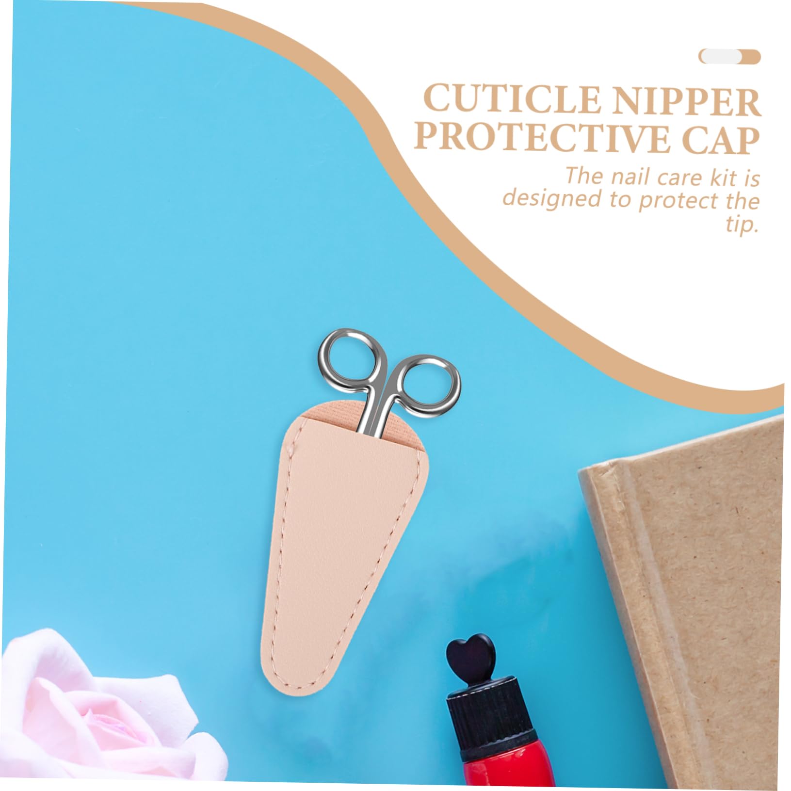 FOMIYES 4pcs Cuticle Scissor and Tweezer Covers Manicure Tool Set Versatile Nail Care Kit Protective Functi