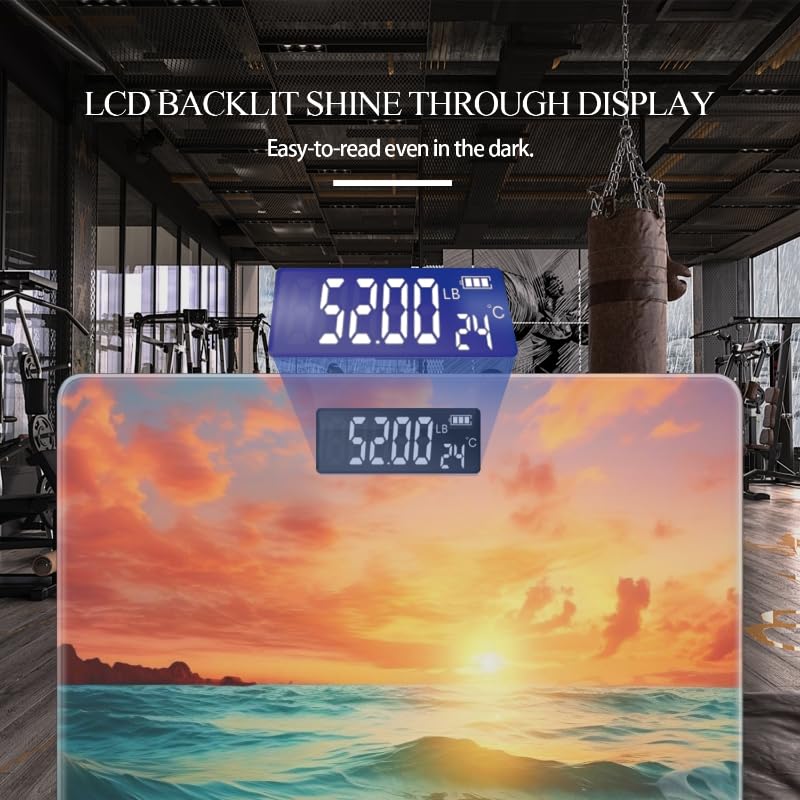 Báscula Digital de Baño Precisión 400 lbs con Pantalla LED miniatura 3