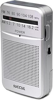 SUCCUL ポケットラジオ FM AM ワイドFM対応 単3電池 ミニーラジオ 小型ラジオ 携帯ラジオ 通勤ラジオ 高感度 ポータブル 防災ラジオ スピーカー付