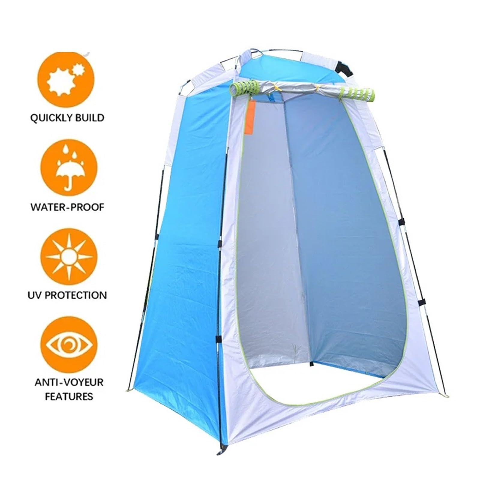 Duschzelt für Camping, Tragbares Duschzelt Pop Up Outdoor Mehrfarbig