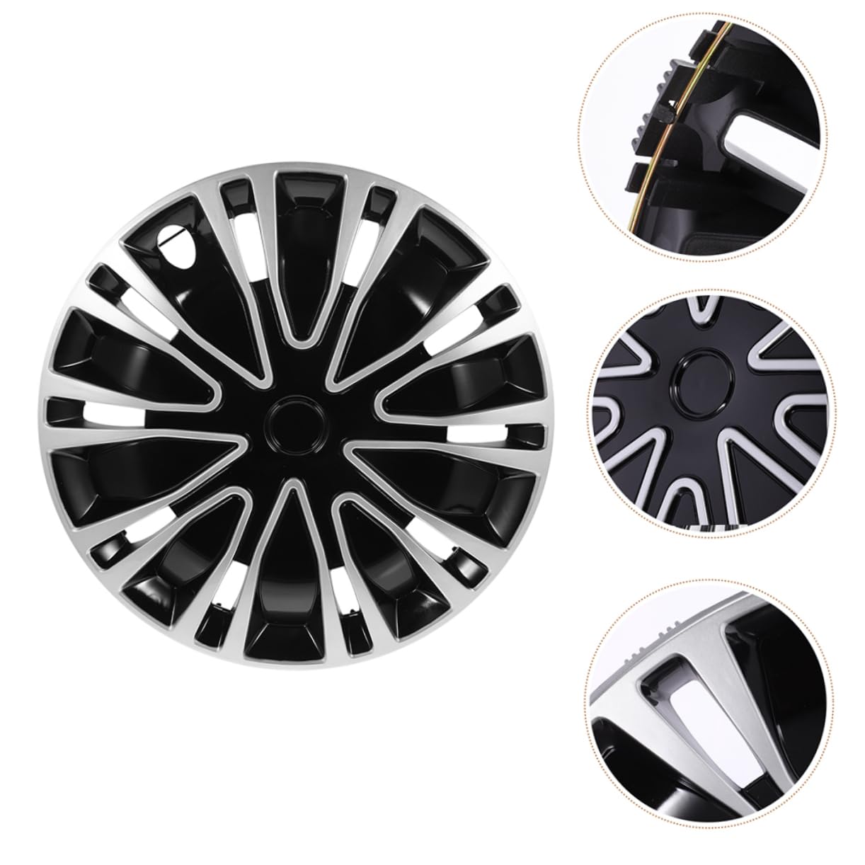 Anneome Tapacubos de Rueda Automotriz de Repuesto para Coche y SUV Diseño Liso y Acabado Refinado, Material PP Resistente y Duradero para Decoración Versátil