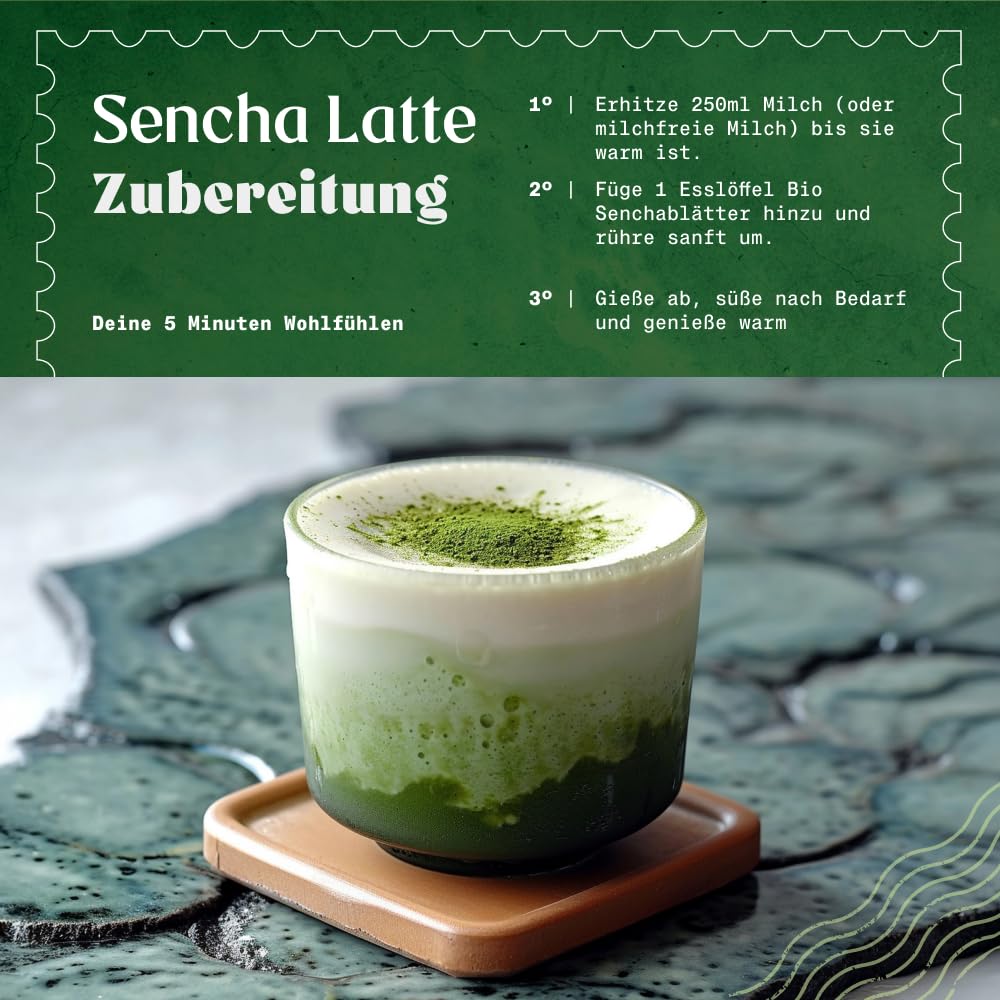 NaturaleBio Japanischer Sencha Tee – 200 g Bio Grüntee – 100% Reiner und natürlicher grüner japanischer Grüntee - Lose in Blättern der ersten Ernte – Bioprodukt angebaut in Japan
