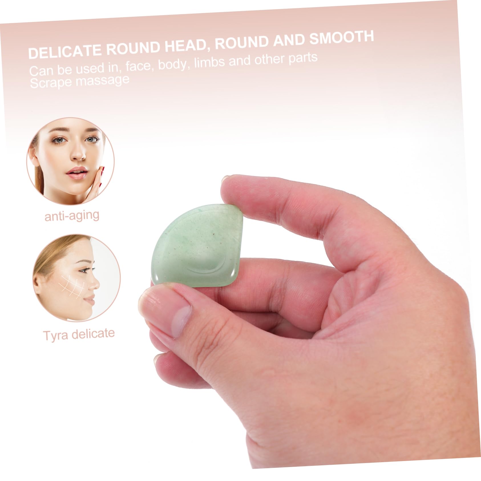 Gatuida 2juegos Tablero De Masaje Gua Sha De Herramientas De Raspar Forma De Ventilador y Jade Para Masajes Faciales y Relajación Corporal