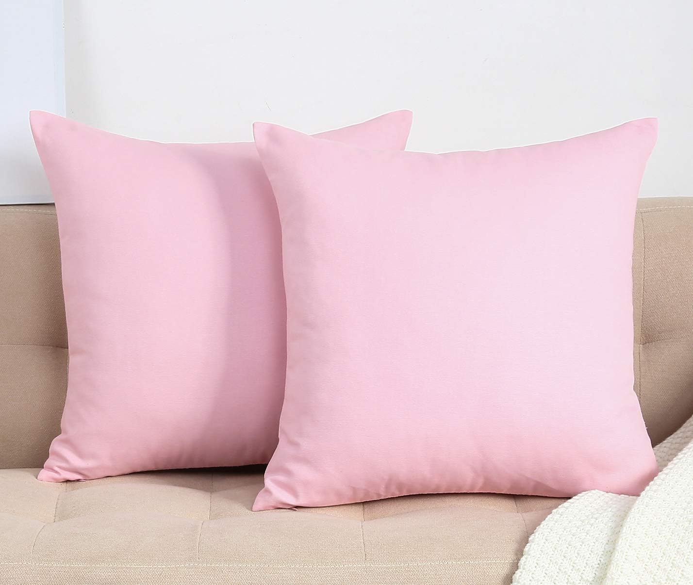 TangDepot Handmade Decorative Solid 100 Cotton Canvas Throw Pillow Covers/Pillow