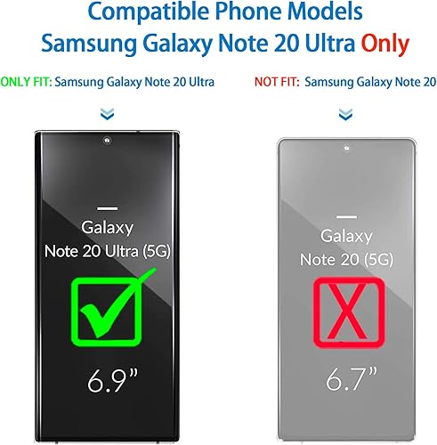 Miniatura 2 de Anloes Funda para Samsung Galaxy Note 20 Ultra 5G, resistente a los golpes, a prueba de polvo, resistente, protección 3 en 1, color negro (sin