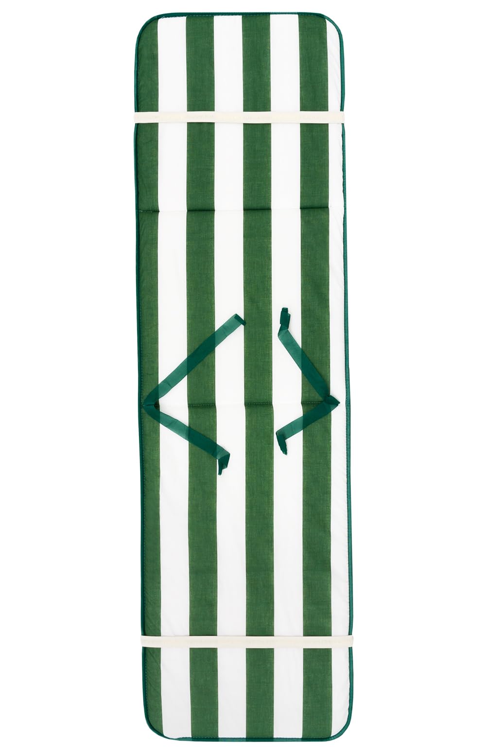 emmevi Cuscino Sdraio Poltrona Morbido A Righe Copri Lettino Prendisole Pieghevole mod.CAIRO FASCIATO VERDE