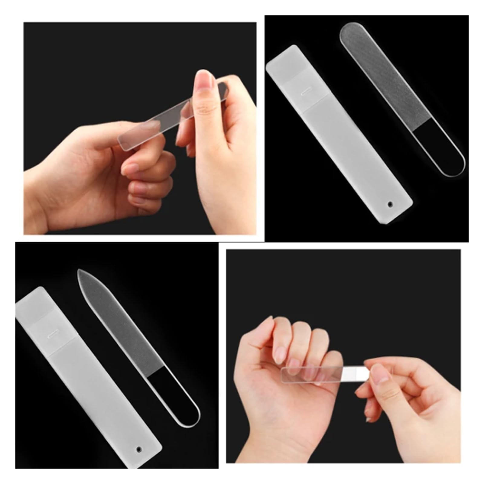 10 limas de uñas de nanocristal, pulidoras de cristal transparentes, bloque de pulido for uñas, lima de pedicura duradera, herramienta for decoración de uñas(20pcs)