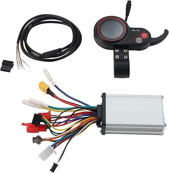 36V/48V Electric Scooter Motor Controller with LCD Display, Up to 500W Aluminum Alloy Unit, for Kugoo 10 Inch Models, Includes Control Panel and Cable