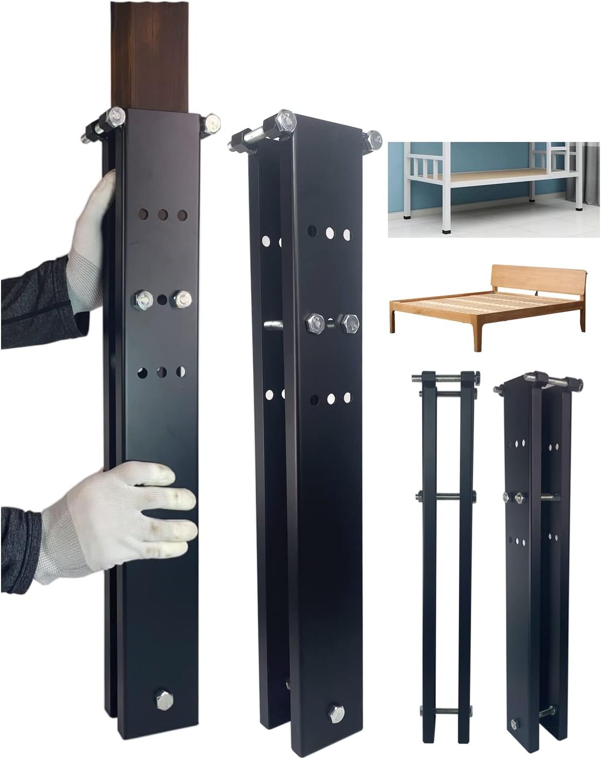 20 Inch Bed Risers Adjustable Metal Extra Tall Dorm Beds