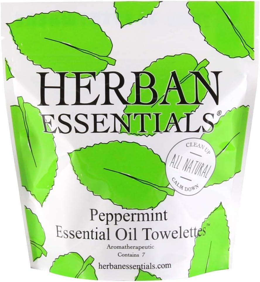 Herban Essentials Peppermint Towelettes - 7 Count