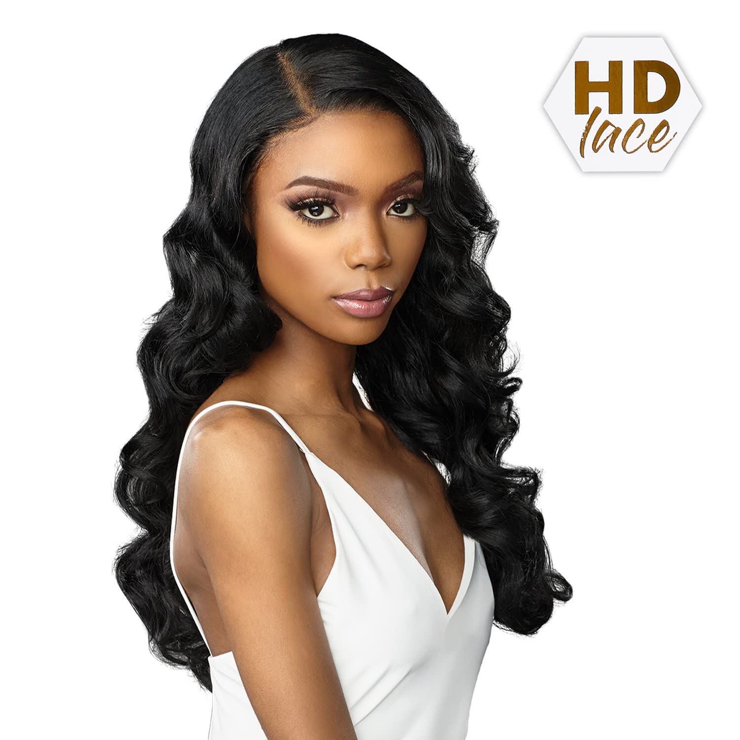 Sensationnel Butta Lace Hhm Wigs - Loose Deep 24 Inch Human Hair Blend Extra Wide 5 Inch Parting Preplucked Hairline Glueless Lacefront (MP/SANDYBLONDE)