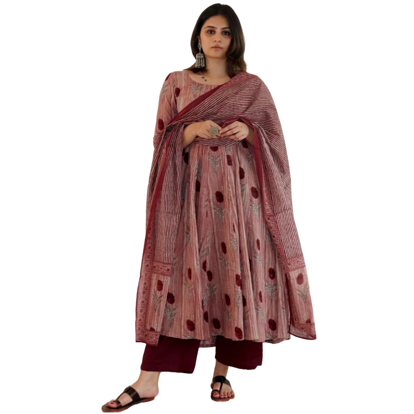 ANNI DESIGNER Kurta avec pantalon et Dupatta pour femme
